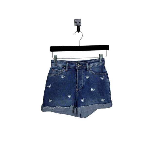 Hollister Pants - Hollister Curvy Ultra High Rise Mom Short 3" Embroidered Butterflies Size 00